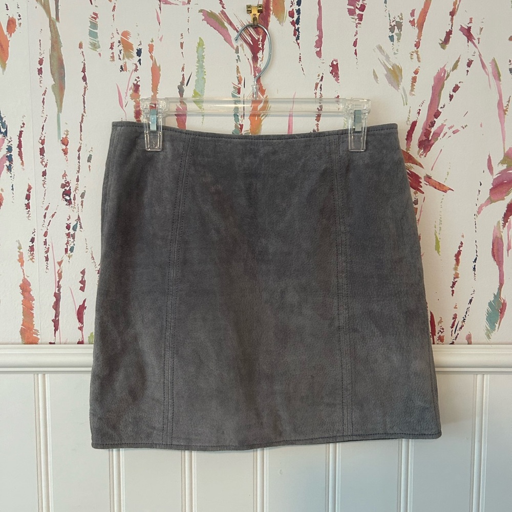 BLANKNYC Gray Suede Mini Skirt